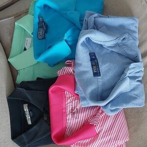 Bundle of five men's polo shirts